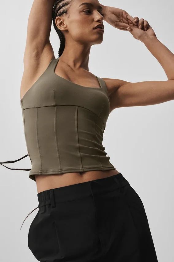 Airbrush Sparks Fly korsett-tank – Olive Tree