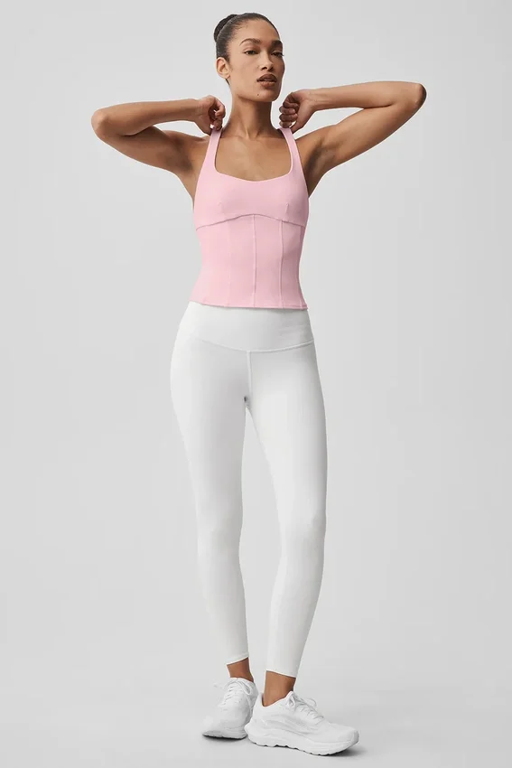 Airbrush Sparks Fly korsett-tank – Vintage Pink