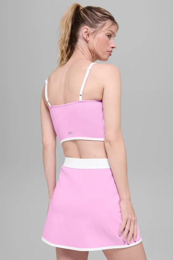 Airbrush Streamlined Bra Tank – Candy Heart Pink/White
