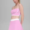 Airbrush Streamlined Bra Tank – Candy Heart Pink/White