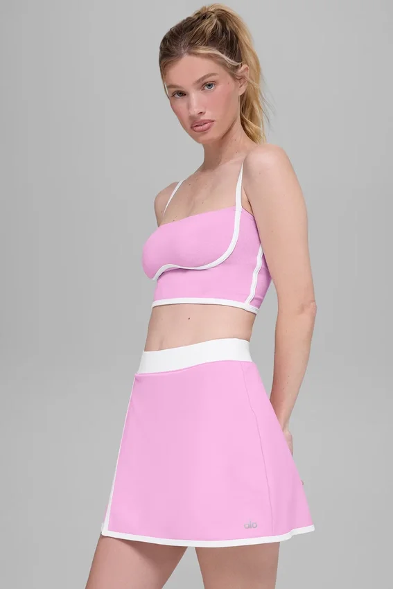 Airbrush Streamlined Bra Tank – Candy Heart Pink/White