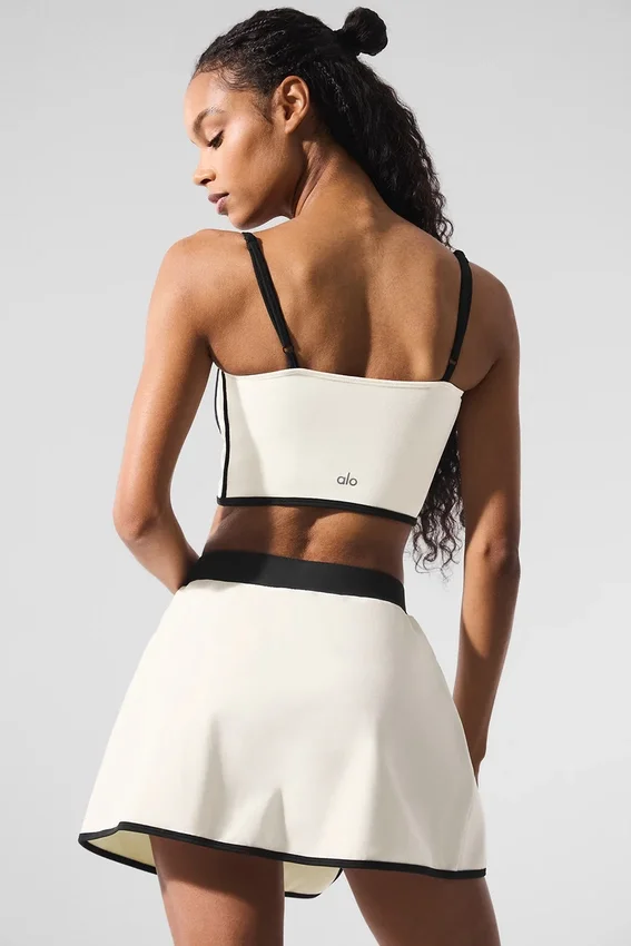 Airbrush Streamlined Bra Tank – Elfenben/svart