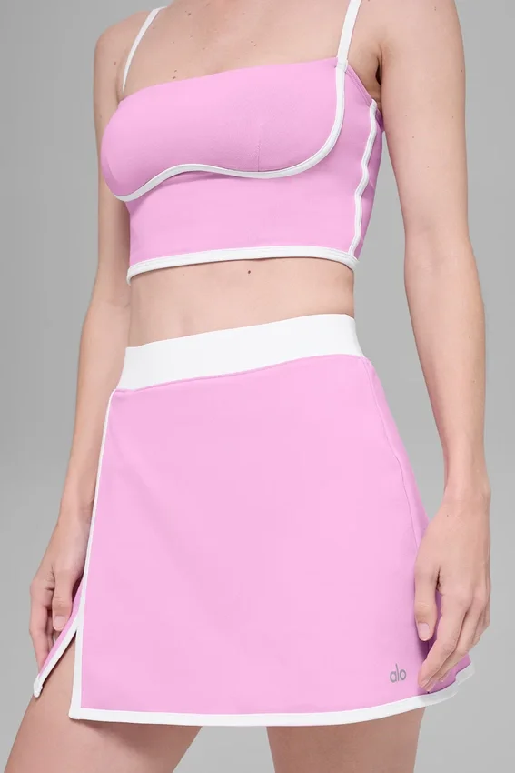 Airbrush Streamlined Skjørt – Candy Heart Pink/White