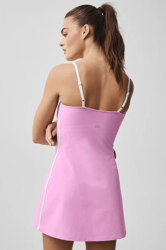 Airbrush strømlinjeformet kjole – Candy Heart-rosa/hvit