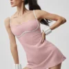 Airbrush strømlinjeformet kjole – vintage-rosa/hvit