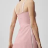 Airbrush strømlinjeformet kjole – vintage-rosa/hvit