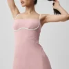 Airbrush strømlinjeformet kjole – vintage-rosa/hvit