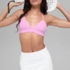 Airbrush tennis-skjørt med High-Waist-passform og god passform – hvitt