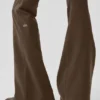 Airbrush-tights med lav midje og bootcut-ben – Espresso