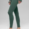 Airbrush Winter Warm High-Waist Nocturne Tights – Clover Green