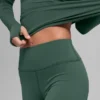 Airbrush Winter Warm High-Waist Nocturne Tights – Clover Green
