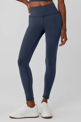Airbrush Winter Warm High-Waist Nocturne Tights – marineblå