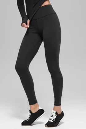 Airbrush Winter Warm High-Waist Nocturne Tights – svart