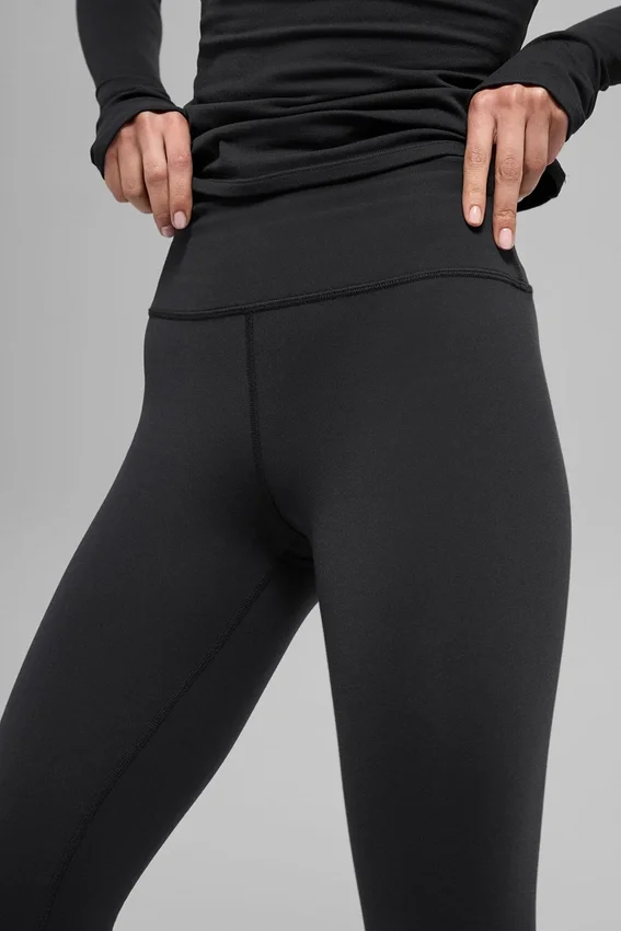 Airbrush Winter Warm High-Waist Nocturne Tights – svart