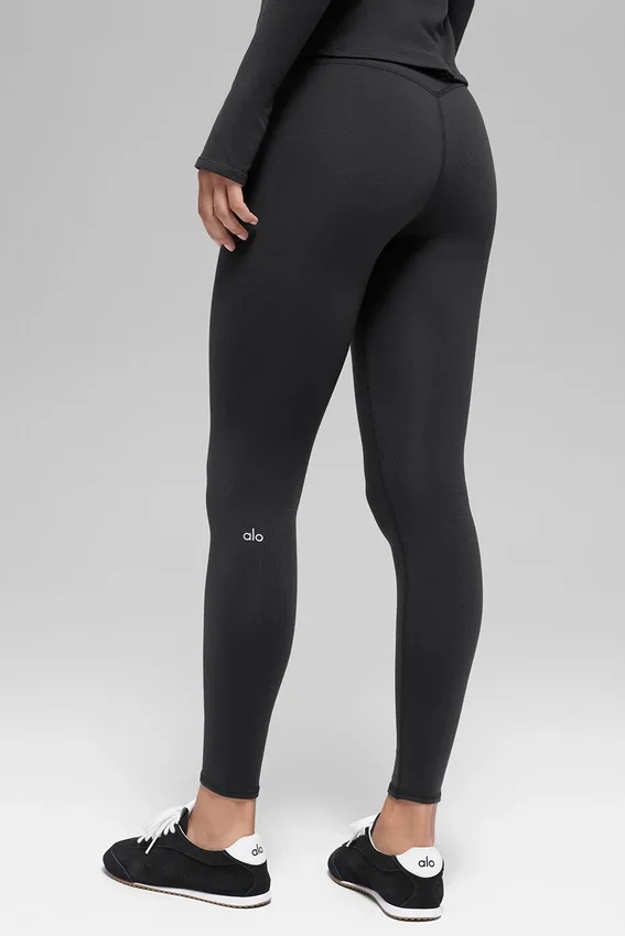 Airbrush Winter Warm High-Waist Nocturne Tights – svart
