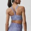 Airlift Gingham Sleek BH-tank – Navy Gingham