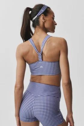 Airlift Gingham Sleek BH-tank – Navy Gingham