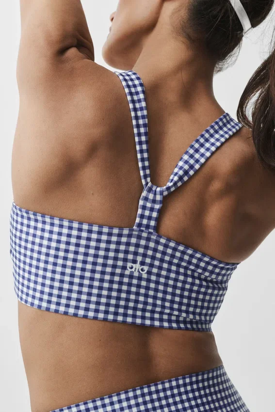 Airlift Gingham Sleek BH-tank – Navy Gingham