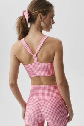 Airlift Gingham Sleek BH-tank – Paradise Pink Gingham