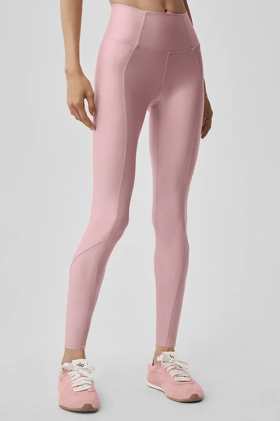 Airlift High-Waist 7/8 Fine Line Tights – Vintage Pink