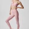 Airlift High-Waist 7/8 Fine Line Tights – Vintage Pink