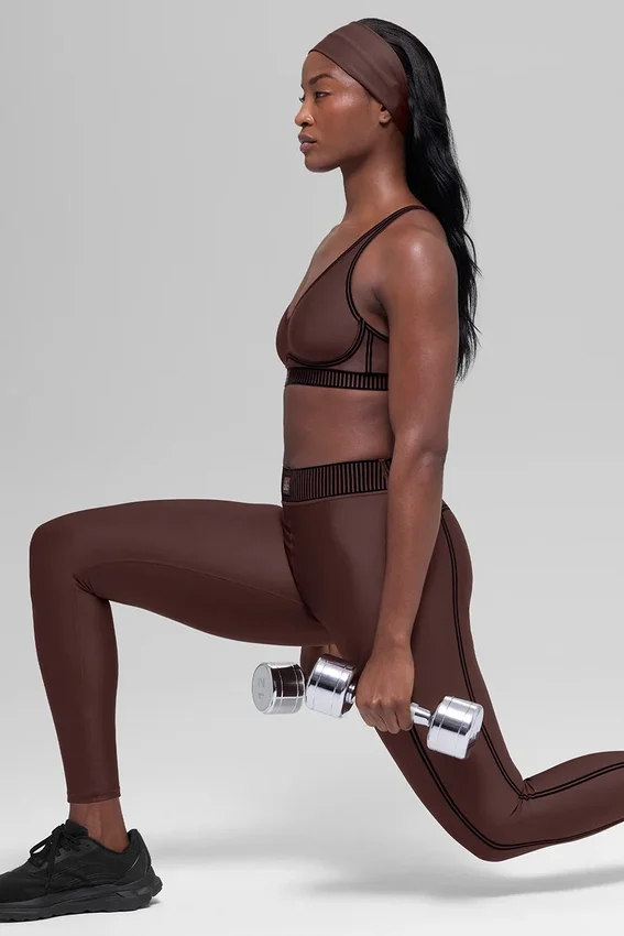 Airlift High-Waist 7/8 Line up Tights – Brownstone