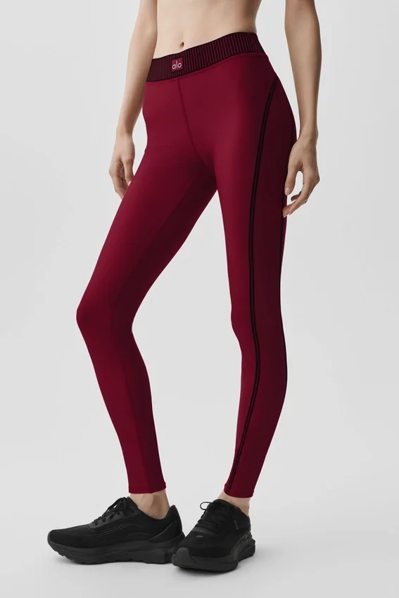 Airlift High-Waist 7/8 Line up Tights – Summer Romance Red