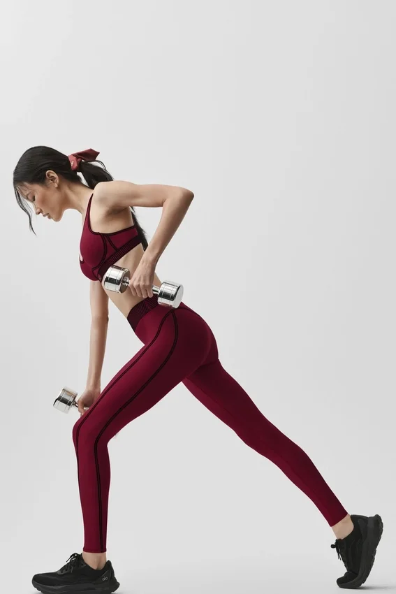 Airlift High-Waist 7/8 Line up Tights – Summer Romance Red