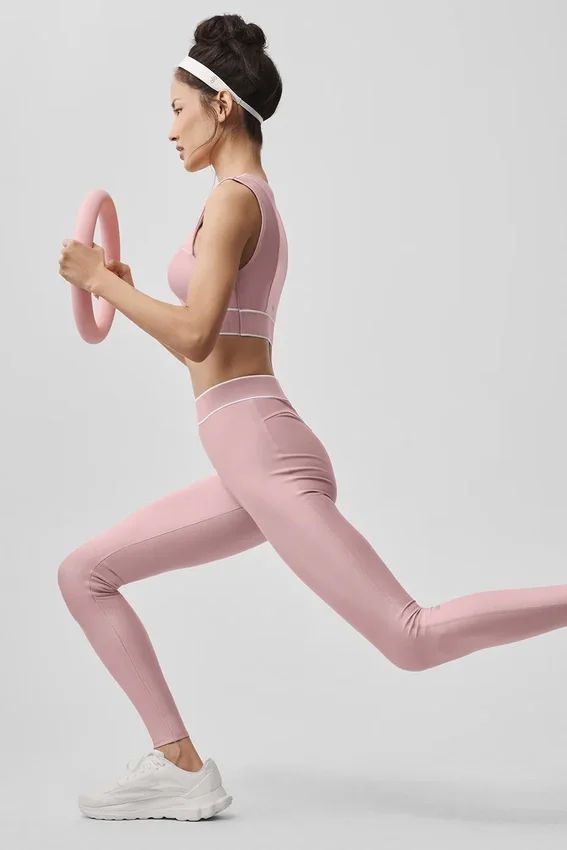 Airlift High-Waist Alignment Tight – Vintage rosa/hvit