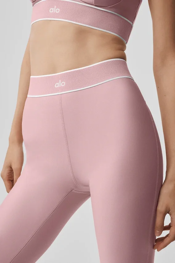Airlift High-Waist Alignment Tight – Vintage rosa/hvit
