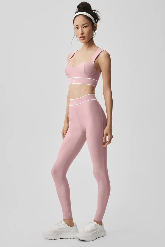 Airlift High-Waist Alignment Tight – Vintage rosa/hvit