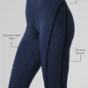 Airlift High-Waist Capri-bukser – Navy