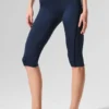 Airlift High-Waist Capri-bukser – Navy