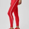 Airlift High-Waist Charger 7/8-tights – Knallrød/hvit