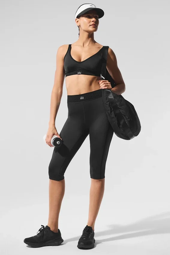 Airlift High-Waist Line up Capri – svart