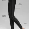Airlift High-Waist Love Language Stirrup Legging – svart
