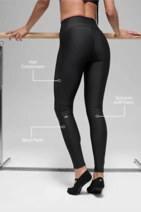 Airlift High-Waist Mesh Infatuation Tight – svart
