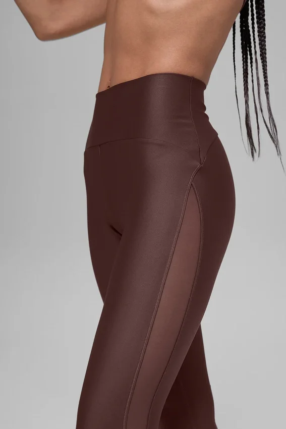 Airlift High-Waist Mesh Infatuation Tights – Brownstone
