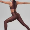 Airlift High-Waist Mesh Infatuation Tights – Brownstone