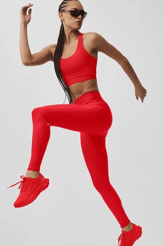 Airlift High-Waist Slank Tight – Knallrød