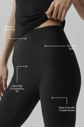 Airlift High-Waist Sleek Capri – svart