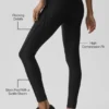 Airlift High-Waist Top-Notch Legging – svart