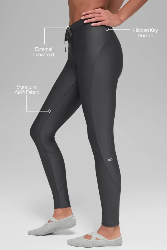 Airlift Light Speed-tights med høy midje – antrasitt