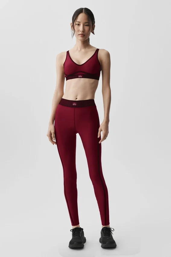 Airlift High-Waist 7/8 Line up Tights – Summer Romance Red