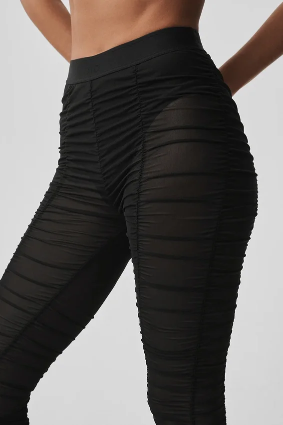 Airlift Mesh Cherish-tights med High-Waist – svart