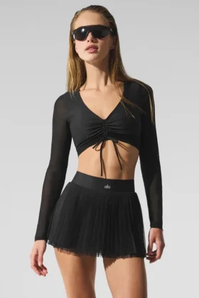 Airlift Mesh Divine langermet BH – svart