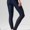 Airlift Mesh High-Waist Darling Stirrup Tights – Navy
