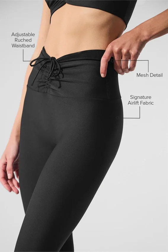 Airlift Mesh High-Waist Divine Tights – svart