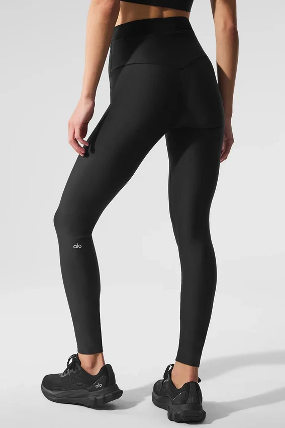 Airlift Mesh High-Waist Divine Tights – svart