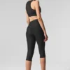 Airlift Mesh High-Waist Just Right Capri – Svart